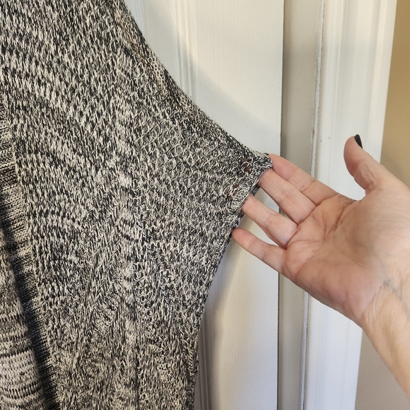 TORRID  Long Loose Knit Duster Cardigan Marled Gray Size 2 - Picture 6 of 11